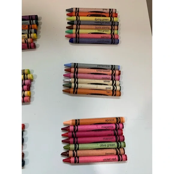 Vintage 1988 Binney & Smith Crayola Crayons 48 Pack Box Dandelion Teal Blue Read - Picture 6 of 8